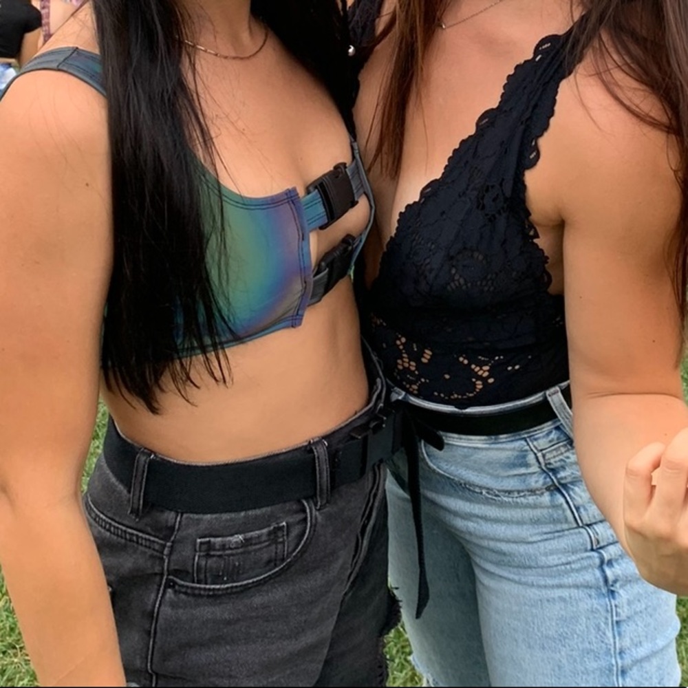 Reflective Crop Top